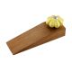 Yellow Crackle Ceramic Wooden Door Stopper